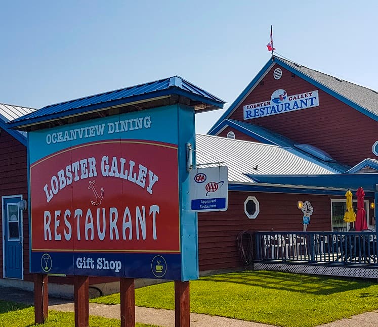 The Lobster Galley Restaurant roadside sign