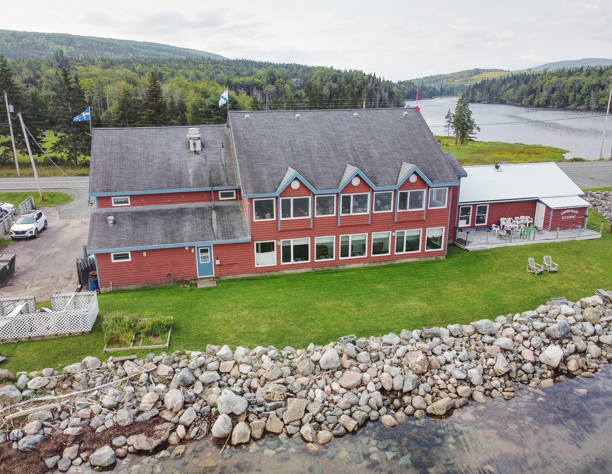 The restaurant from above, on the shore of St. Ann's Bay